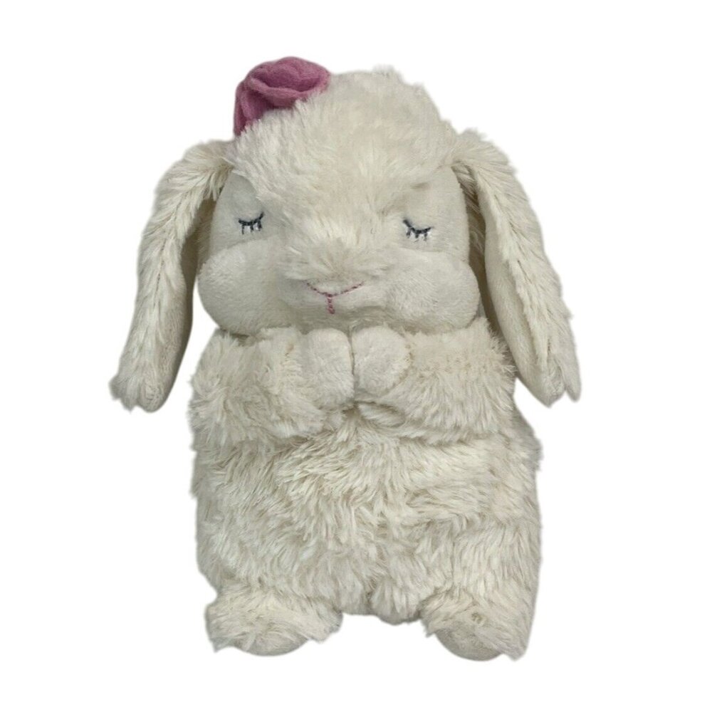 Everybunny Prays by Tickle and Main Pink Baby Bunny Gift 8in Plush Tested Works
